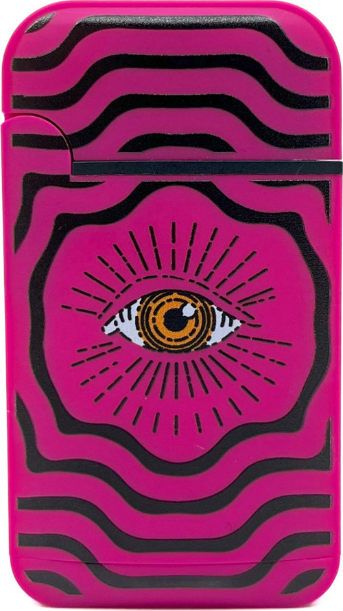 Zengaz Cool Tasarım Jet Alev Çakmak - Magenta Vibrant Eye