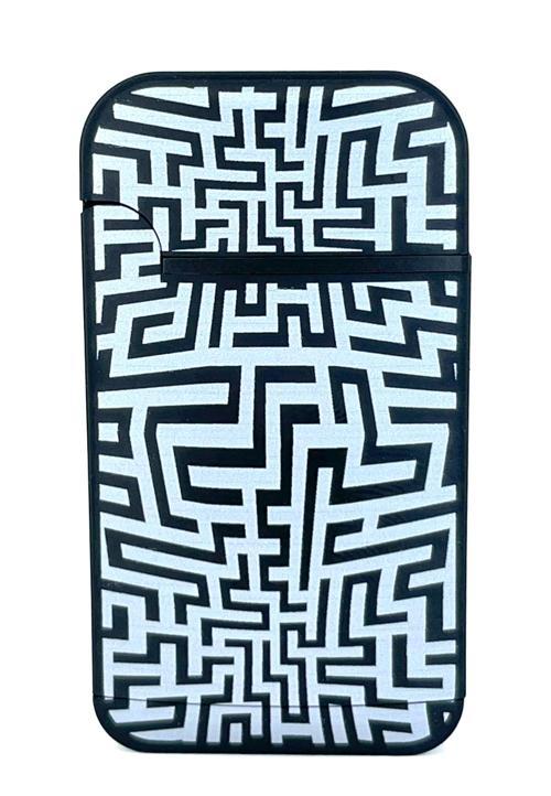 Zengaz Cool Tasarım Jet Alev Çakmak - B&W Maze