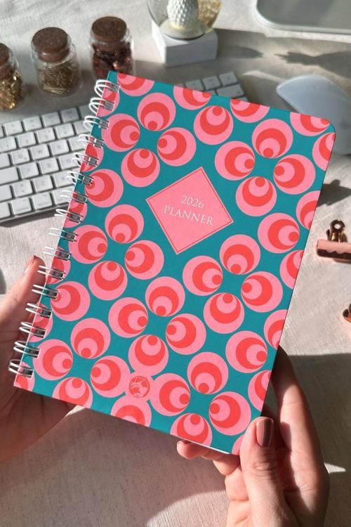 2026 Haftalık Ajanda Spiralli A5 12 Aylık Lucky