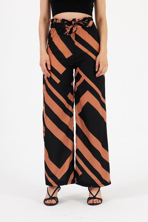 Desenli Polyester Pantolon