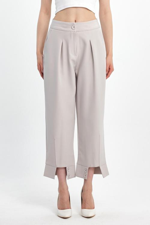 Paçası Düğmeli Pantolon