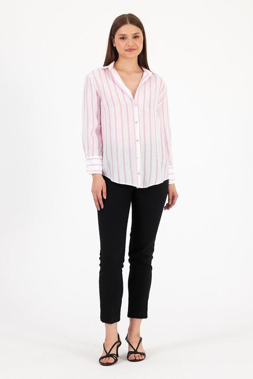 V Yaka Modal Gömlek