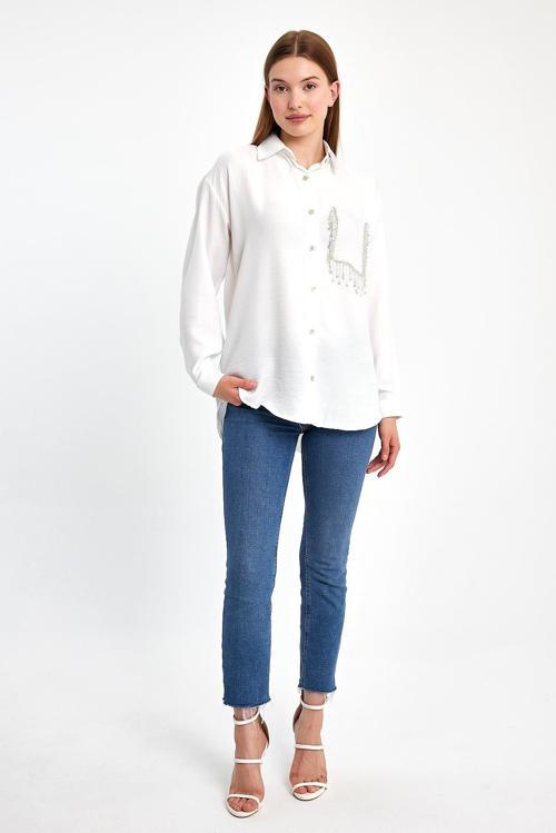 Taş İşlemeli Gömlek