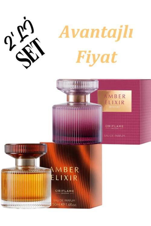 Amber Elixir&Mystery EdP 50 ml Kadın Parfümü 2 Li Set..