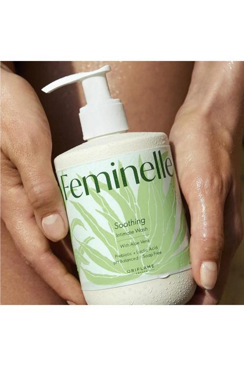 Feminelle Dış Genital Bölgeler için Aloe Veralı Yatıştırıcı Temizleme Jeli