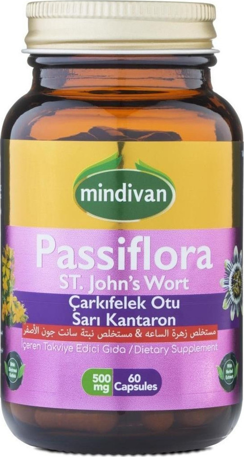 Passiflora Çarkıfelek Otu &Sarı Kantaron 60 Kapsül 500 Mg