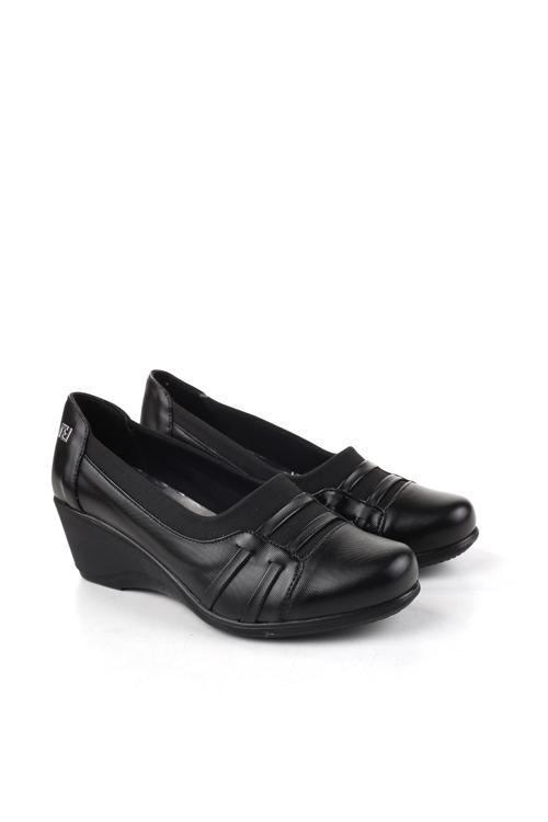 012 Strech 5,5 cm Dolgu Topuk Kadın Ayakkabı