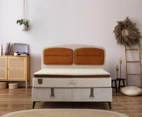 Retro Baza Başlık - Siyah Ayak-Coco03-Yastık Coco08 160x200