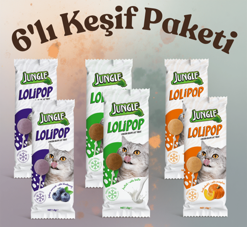 Kedi Lolipop Keşif Paketi * 6'lı
