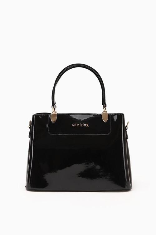 Siyah Rugan Kadın El ve Omuz Çantası 930120