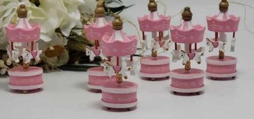 6'lı Atlı Karınca Açık Pembe Dekoratif Hediyelik