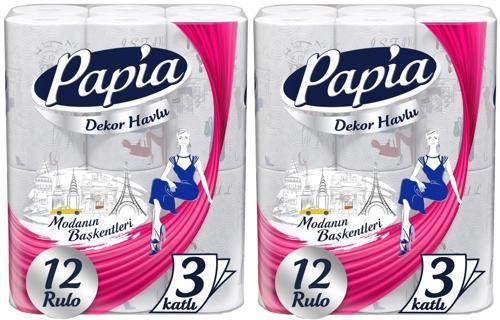 Kağıt Havlu Decor (Modanon Başkentleri Desenli) 24 Lü Set (2PK*12)