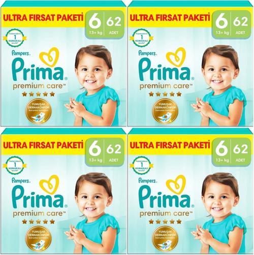 Premium Care Bebek Bezi Beden:6 (13+) Extra Large 248 Adet Ultra Fırsat Pk