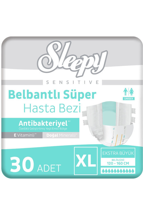 Sensitive Antibakteriyel Süper Yetişkin Hasta Bezi Xlarge 30 Adet