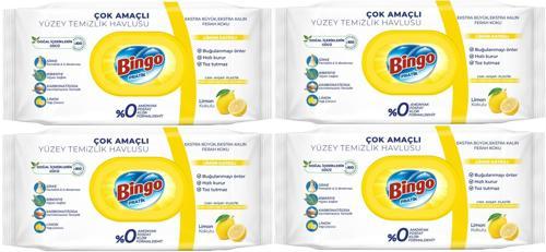 Clean Yüzey Temizlik Havlusu 96 Yaprak Limon Kokulu Plastik Kapaklı (4 Lü Set) 384 Yaprak