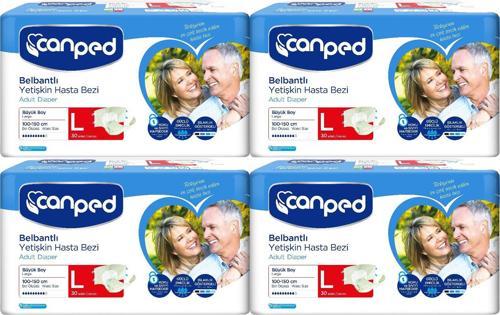 Hasta Bezi Yetişkin Bel Bantlı Polietilen L - Büyük Boy 120 Adet