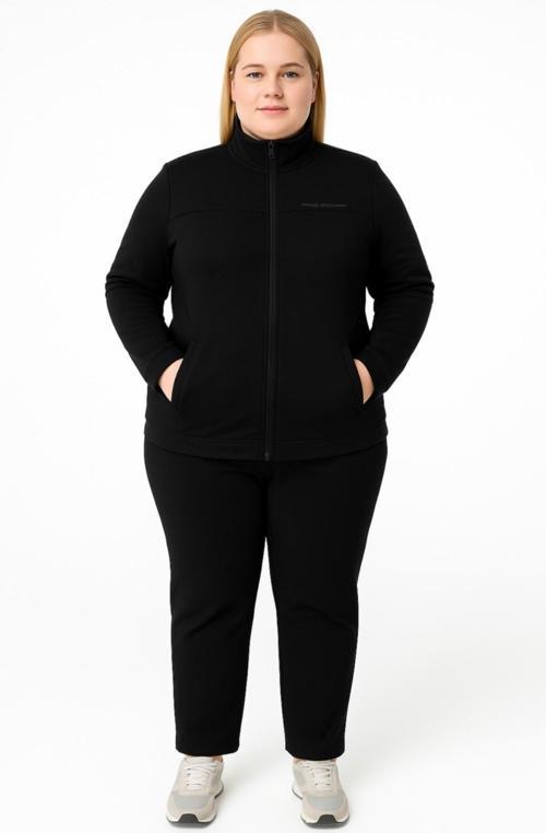 Kadın Siyah Büyük Beden Eşofman Takımı-T-1014