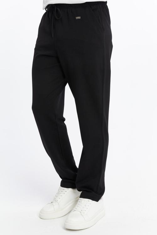 Erkek Siyah Cepli Düz Paça Arka Cepli Eşofman Alt-p490