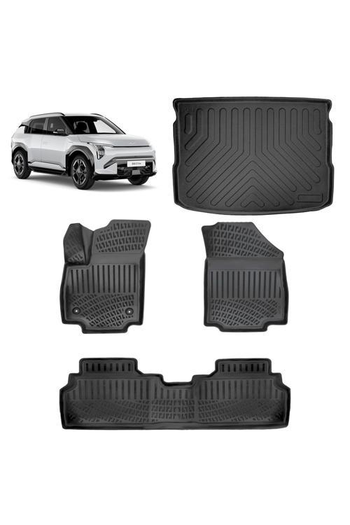 Kia EV3 2024 ve Sonrası 3D Havuzlu Paspas ve Üst Konum Bagaj Havuzu Set