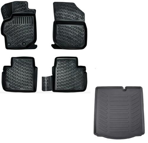 Citroen C-Elysee 2012 Sonrası Uyumlu 3D Havuzlu Paspas + Bagaj Havuzu Set