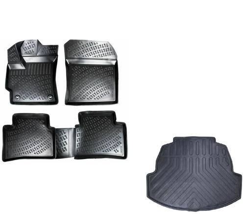 Toyota Corolla Sedan (Benzin & Lpg) 2019 Sonrası Uyumlu 3D Havuzlu Paspas + Bagaj Havuzu Set