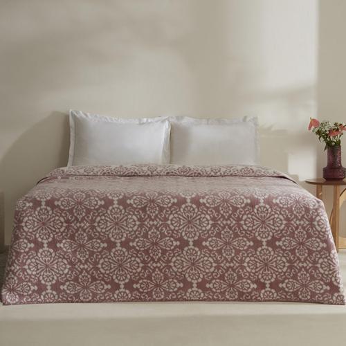 Elvira Tek Kişilik Akrilik Battaniye Mürdüm