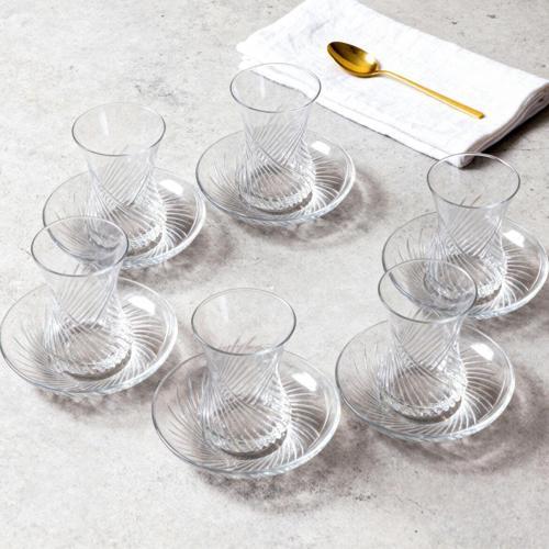 Güral Cam 12 Parça 6 Kişilik  Çay Takımı Mystıc