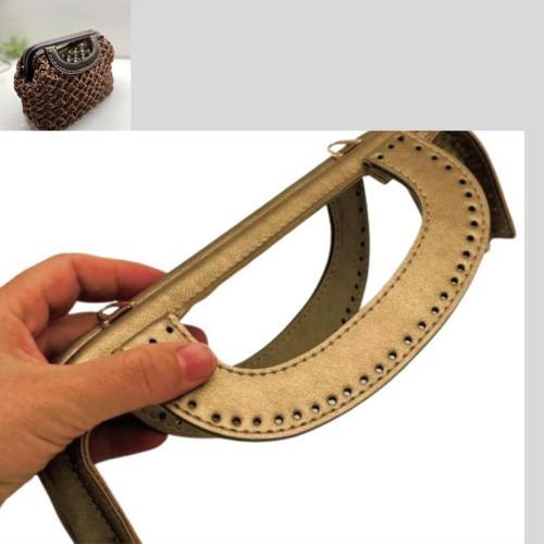 25 cm Suni Derili Gold Renk Gizli Çanta Bursu Yeni Model