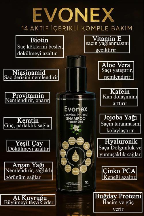 Bitkisel 14 Aktif Kompleksli Dökülme Karşıtı Şampuan –Sls/Sles, Paraben, Silikon, Tuz İçermez