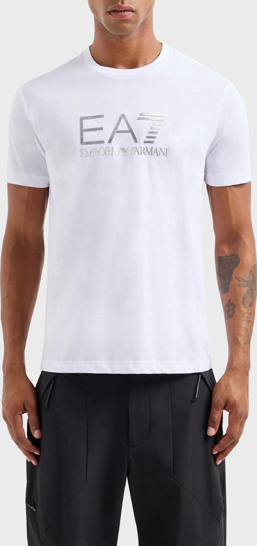 Bisiklet Yaka Baskılı Erkek T-shirt
