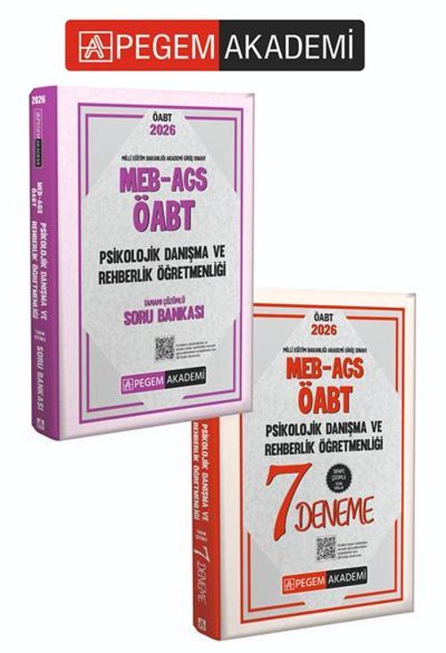 PEGEM AKADEMİ 2026 MEB AGS ÖABT Psikolojik Danışma ve Rehberlik Tamamı Çözümlü Soru Bankası + 2026 M