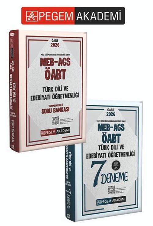PEGEM AKADEMİ 2026 MEB AGS ÖABT Türk Dili ve Edebiyatı Öğretmenliği Tamamı Çözümlü Soru Bankası + 20