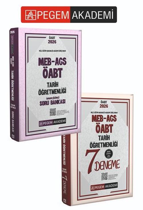 PEGEM AKADEMİ 2026 MEB AGS ÖABT Tarih Öğretmenliği Tamamı Çözümlü Soru Bankası + 2026 MEB AGS ÖABT T