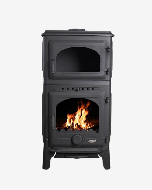 İnci Fırınlı, Yan Camlı,Yan Kapaklı Döküm Şömine Soba