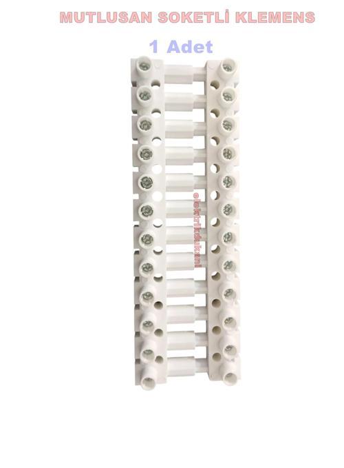 2.5-4mm 12li Geçmeli Plastik Sıra Klemens Beyaz 850?C Alev Yaymayan H.F.