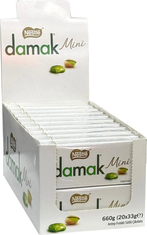 Damak Mini Antep Fıstıklı Sütlü Çikolata 20X33 Gr