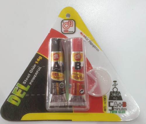 DEL Glue 14 gr İkiz Yapıştırıcı İran – Metal, Taş, Fayans, Plastik ve Seramik İçin Süper Kuvvetli