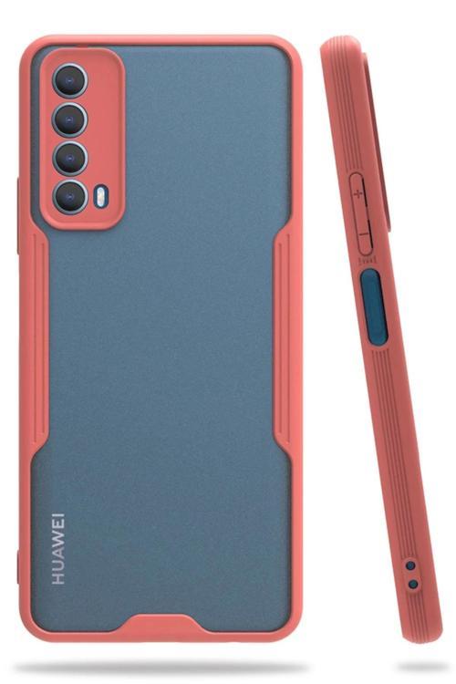 Huawei P Smart 2021 Kılıf Platin Silikon - Pembe-(5796)