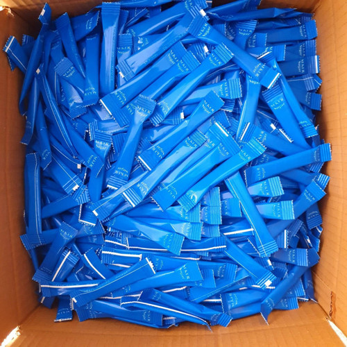 Şeker-Sugar Yazılı Baskılı Stick Şeker 3000 Adet - 9 Kg (Mavi Paket)
