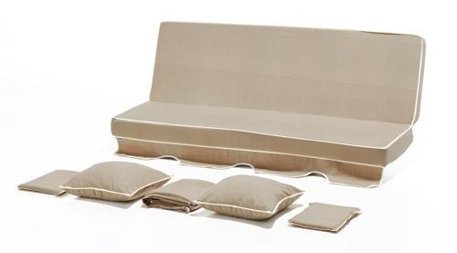 Salıncak Minder Kılıf Takımı 3 Kişilik (SÜNGERSİZ) - Panayır Krem