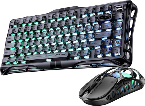 Mercury V75 Hall Effect, Rapid Trigger 8.000 Hz Kablolu Manyetik Klavye + XPro 32.000 DPI RGB Kablosuz Mouse Oyuncu Seti, Siyah