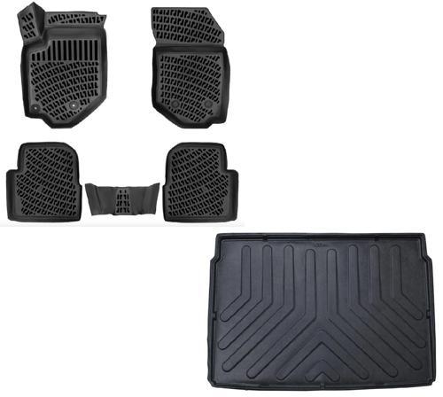 Peugeot 2008 2019 Sonrası Uyumlu 3D Paspas + ÜST Bagaj Havuzu Seti (Dizel-Benzin)