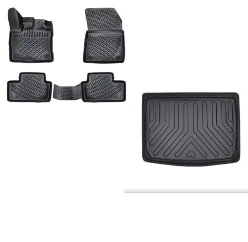 Renault Captur 2019 Sonrası 3D Paspas ve Alt Bagaj Havuzu Seti