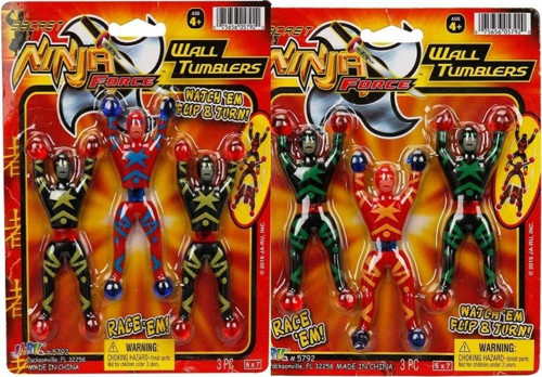 Jaru Cama Ve Duvara Yapışan Taklacı Ninja Esnek Hacıyatmaz Ninjalar 6 Lı Set 10 Cm