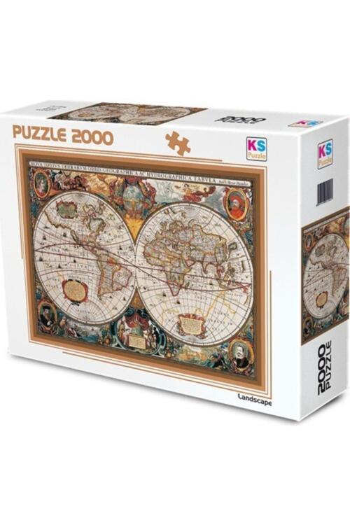 Puzzle Yapboz 2000 Parça 17Th Centruy World Map
