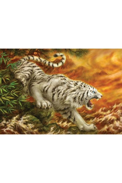 Ks Puzzle 1000 Parça White Tiger Beyaz Kaplan