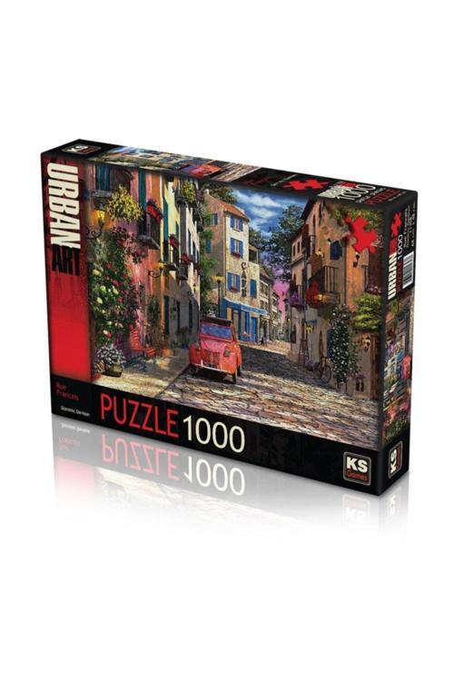 1000 Parça Puzzle Rue Francais Desenli