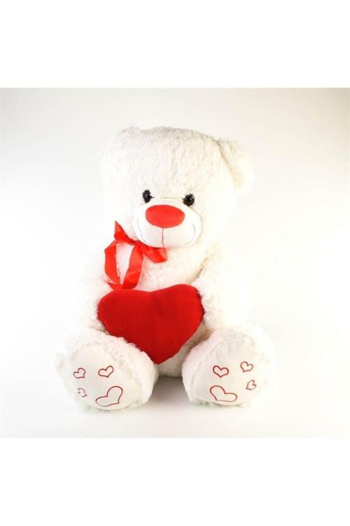 Peluş Kalpli Ayı 80 Cm