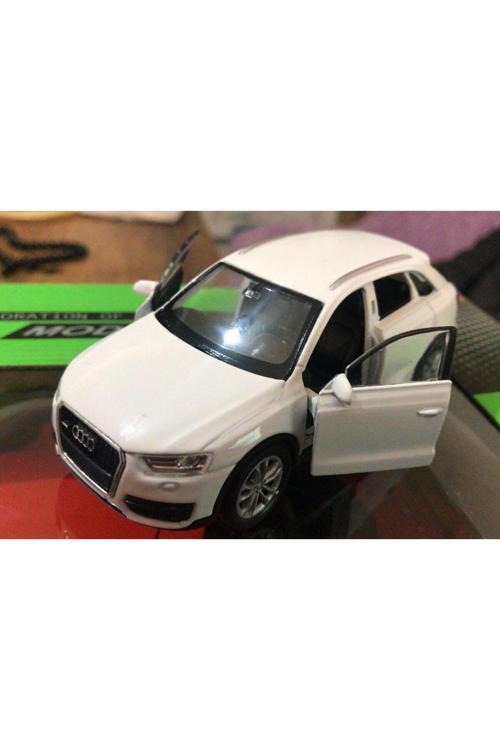 Oyuncak Model Metal Araba 1/36 Çek Bırak Beyaz Audi Q3 Jeep