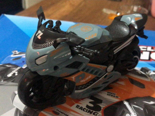 Oyuncak Sürtmeli Polis Motorsikleti 15 Cm Haki Gri Model Motorsiklet